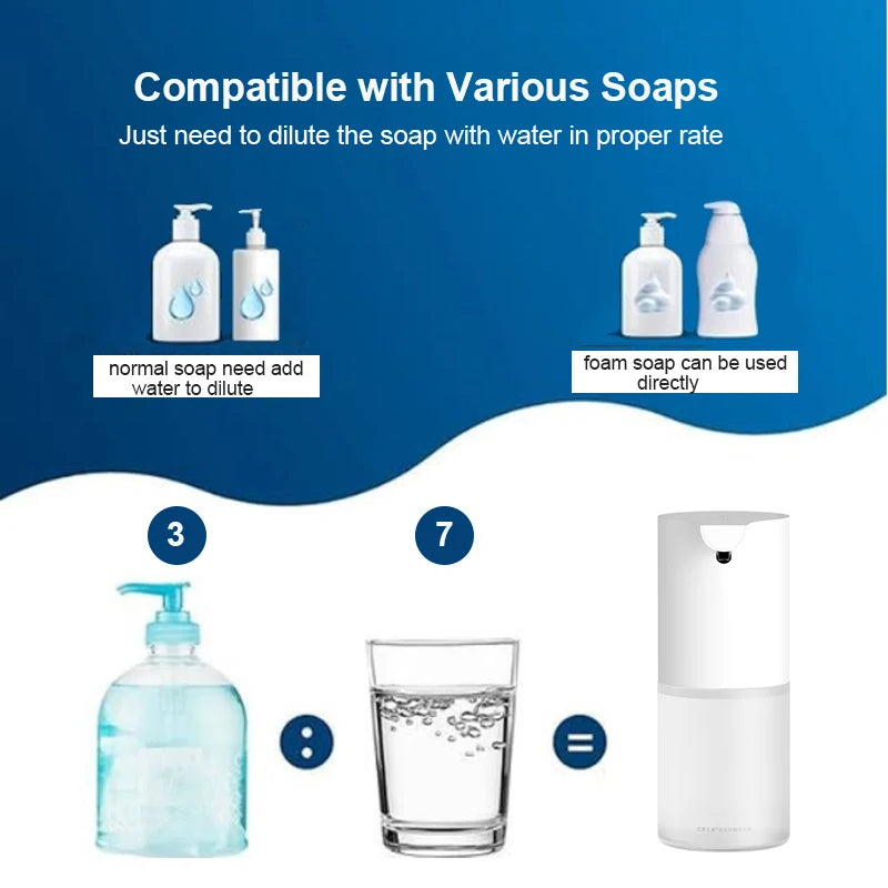 XIAOMI Mijia Soap Dispenser 1S Type-C Rechargeable Automatic Induction 0.25s Fast Foaming Smart Sensor Hand Washer for Bathroom