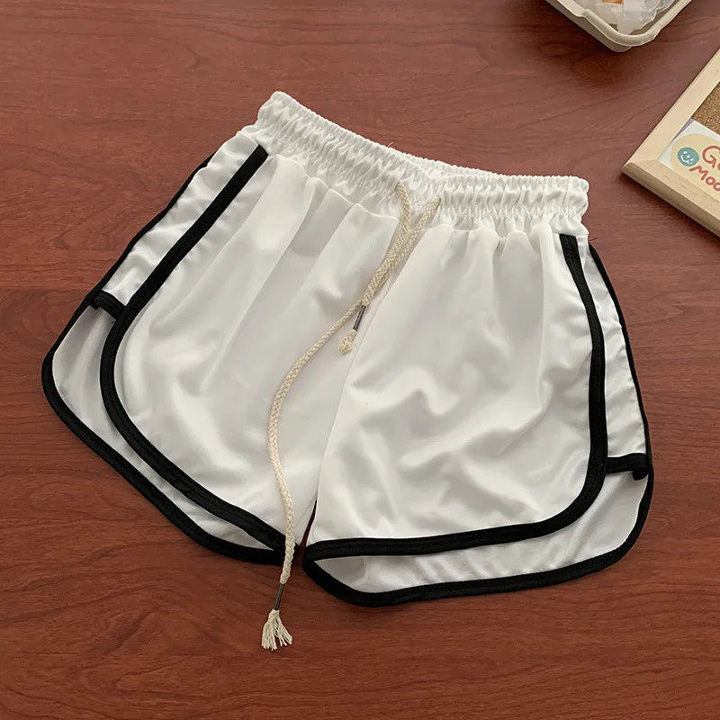 Summer Men and Women casual loose straight shorts lady stylish thin breathable wide leg gym short pants Women yoga Shorts