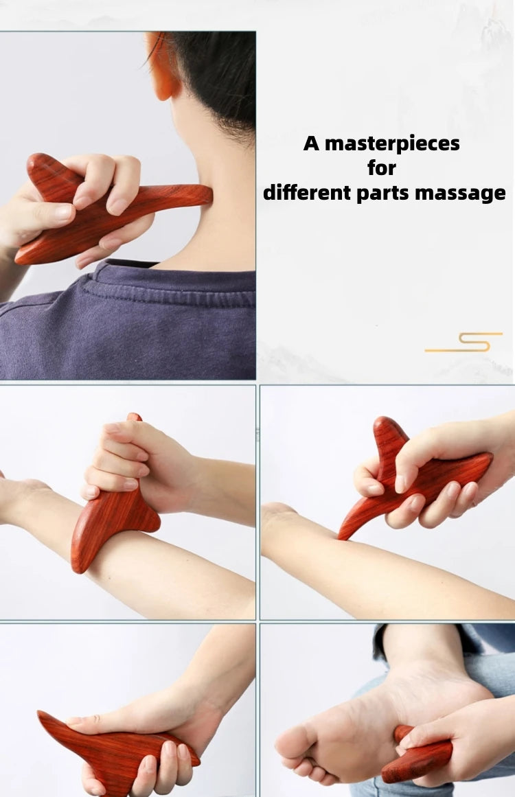 Portable Lightweight Wood Massage Tool Gua Sha for Lymphatic Facial Massage And Muscle Relief Scraping Body Tool for Relaxation
