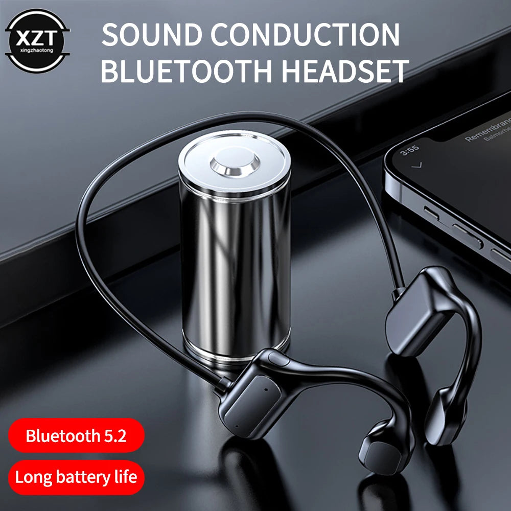 Waterproof BL09 Bluetooth 5.0 Wireless Headset Sports Stereo headphone Bone Conduction Audio Equipment Outdoor with Microphone