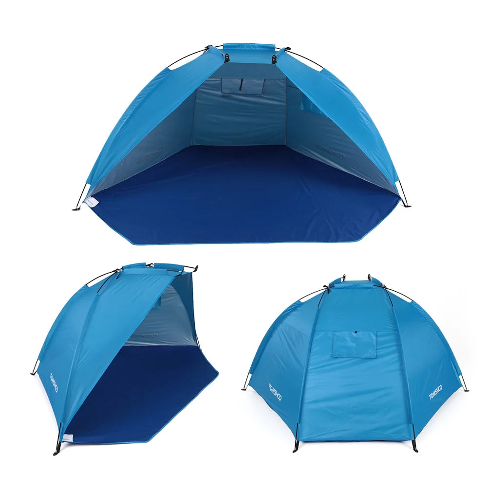 2 Persons Outdoor Beach Tents Shelters Shade UV Protection Ultralight Tent for Fishing Picnic Park Summer Awning Shade Shelter