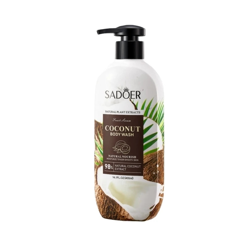 400ml of Gentle Coconut Shower Gel, Rich in Coconut Extract, Coconutamide Mea and Other Ingredients, with a Rich Coconut Scent, Long-Lasting Fragrance after Use, Light Foam Like a Cloud, Both Dense and Delicate, It Can Moistu