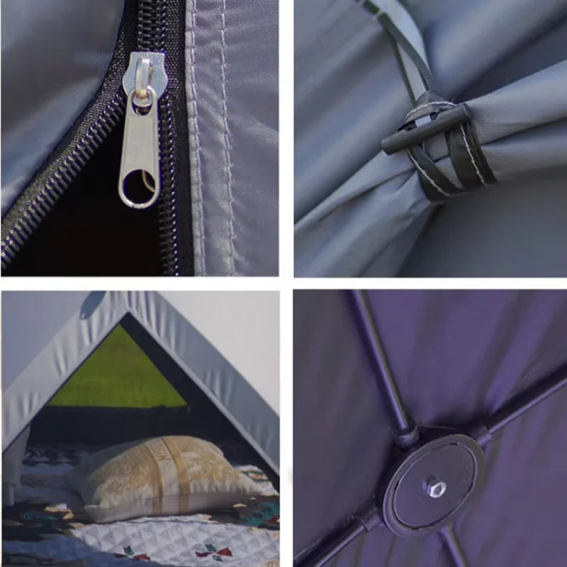 Automatic Pop Up Beach Tent Ultralight Portable Outdoor Camping Sun Shelter Instant Open Shelter Family Size Triangle Tent