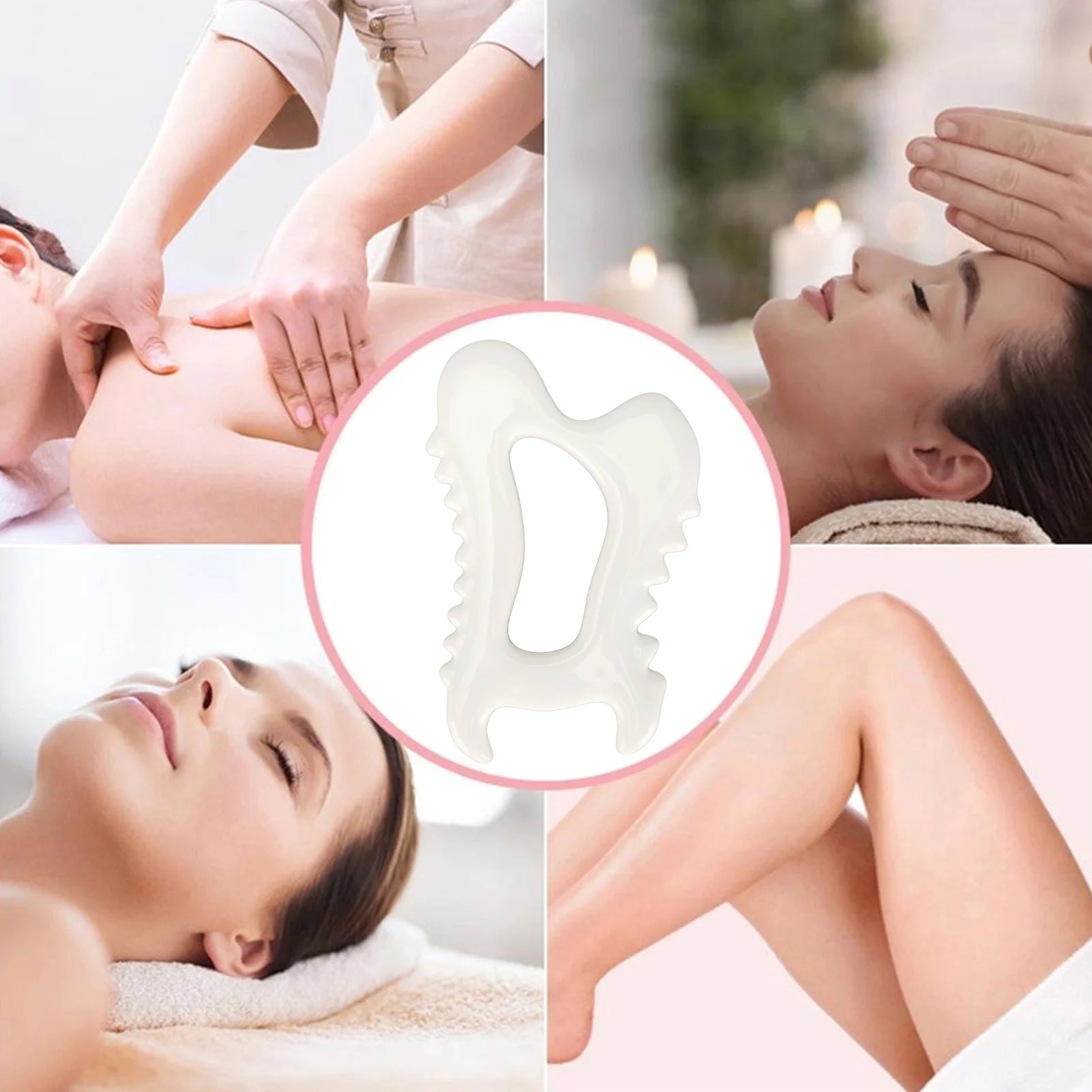 Gua Sha Tool Ceramic Antistatic Easy To Use Good Thermal Conductivity Gua Sha Massage Scraping Tool for Leg Body