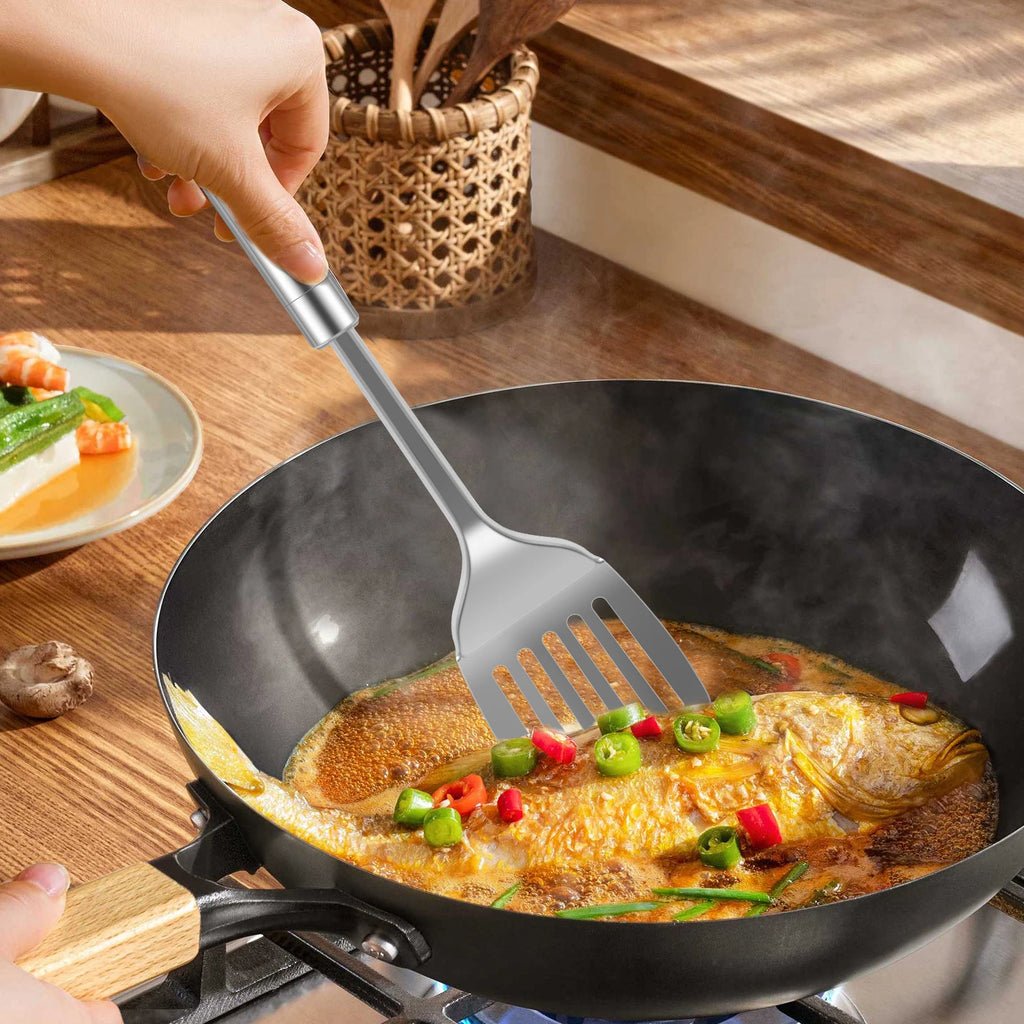 5/10Pcs Kitchen Cooking Utensils Set Stainless Steel Shovel Soup Spoon Spatula Utensils Dinnerware Cooking Tools Kitchen Gadgets