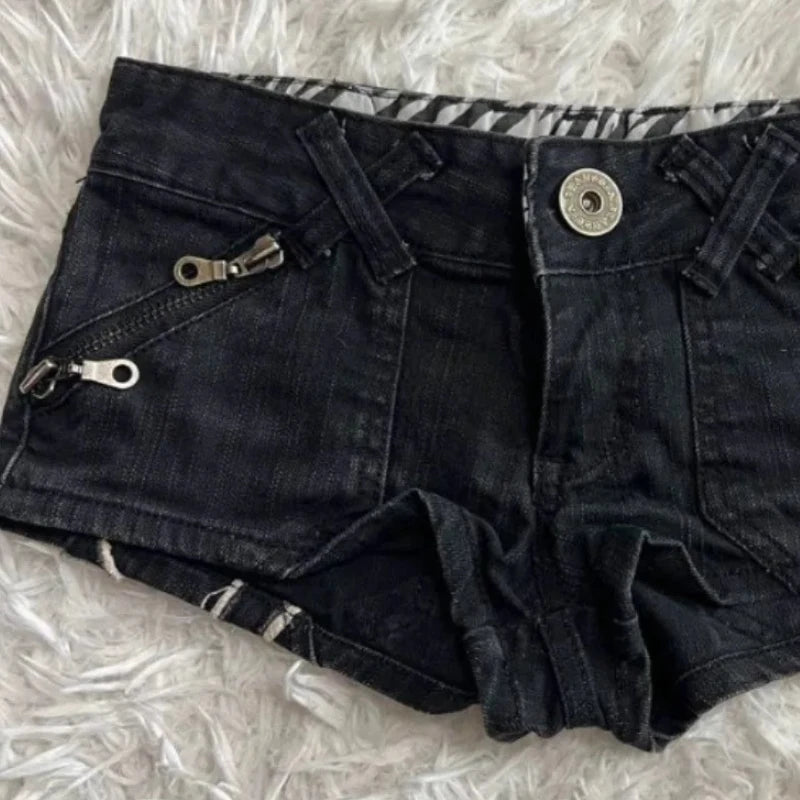 2025ins European and American trendy low-waisted hot girls slim jeans hip-hop fashion streetwear printing letter pattern
