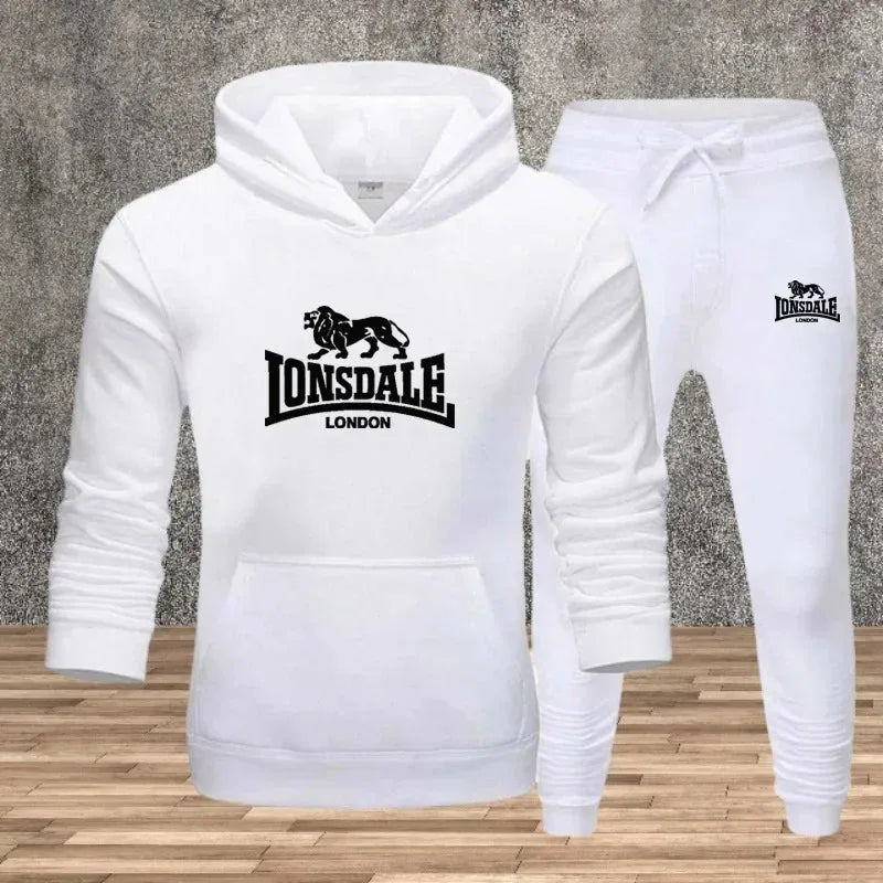 Men's Set Hooded Sweatshirts Sweatpants Autumn Winter Male Daily Casual Sports Jogger Suit 2026 Urban Fashion Hoodies Sportswear