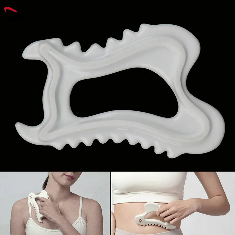 1PCS Ceramic Gua Sha For Face Body Antistatic Guasha Board Skin Tightening Face Lift Massager