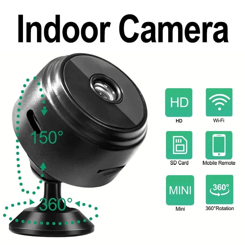 Mini WiFi Camera 1080P HD Wireless Security Cam Indoor Night Vision Motion Detection for Home Pet Surveillance