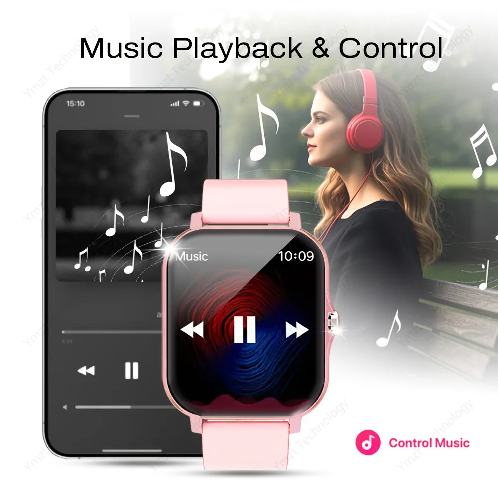 2025 New 4.65cm  Touchscreen Smartwatch with WirelessVoice180mAh Rechargeable Battery Sleek Smartwatch  Alloy Case Watch Smart