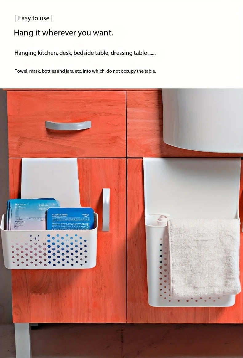 Kitchen Cabinet Door Interior Storage Shelf and Box, Hanging Hook Behind the Door, Kitchen Cabinet Door Basket  Shelf Baskets