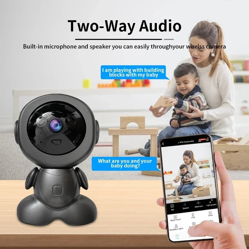 8MP Wifi Security Camera Indoor HD Baby Monitor Two-way Audio Home Cam Surveillance Auto Tracking Night Vision Robot PTZ Cameras