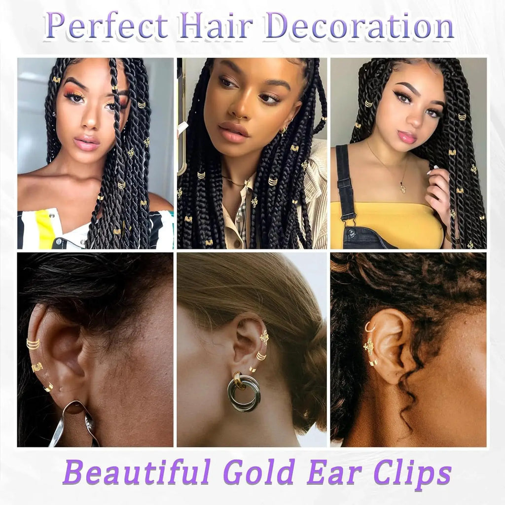 100pcs/set Alloy Braid Hair Ring Dreadlock Hair Ring Hippie Style Hair Accessories Loc Hair Jewelry for Braids for Girls