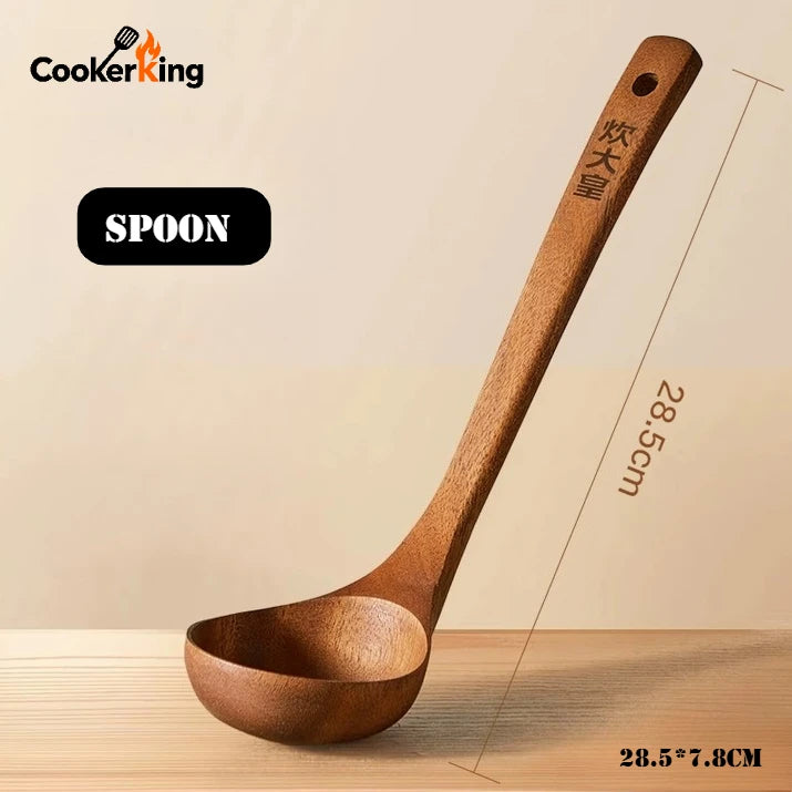 COOKER KING 3in1 Cooking Tool Set Ebony Spatula and Spoon for Family Kitchen Kitchenware Exquisite Kitchen Gift Kitchen tools