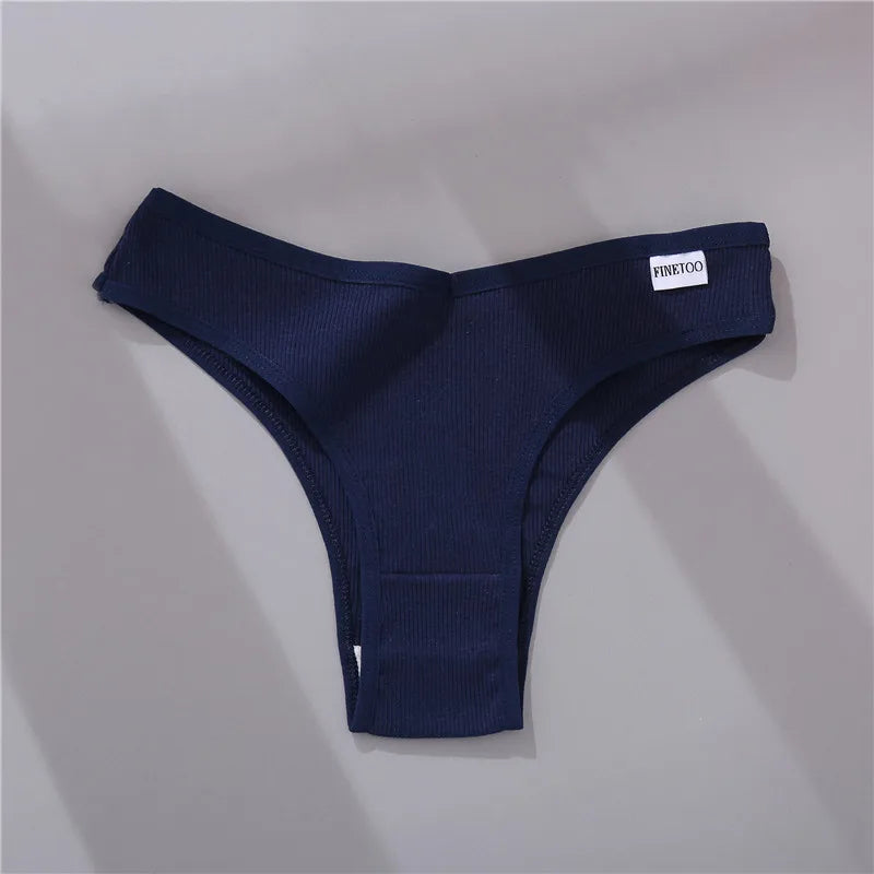 5Pcs/Set Women Cotton Brazilian Panties V Waist Female Underwear Comfortable Underwear Low Rise T-Back Bikini Girls Lingerie New