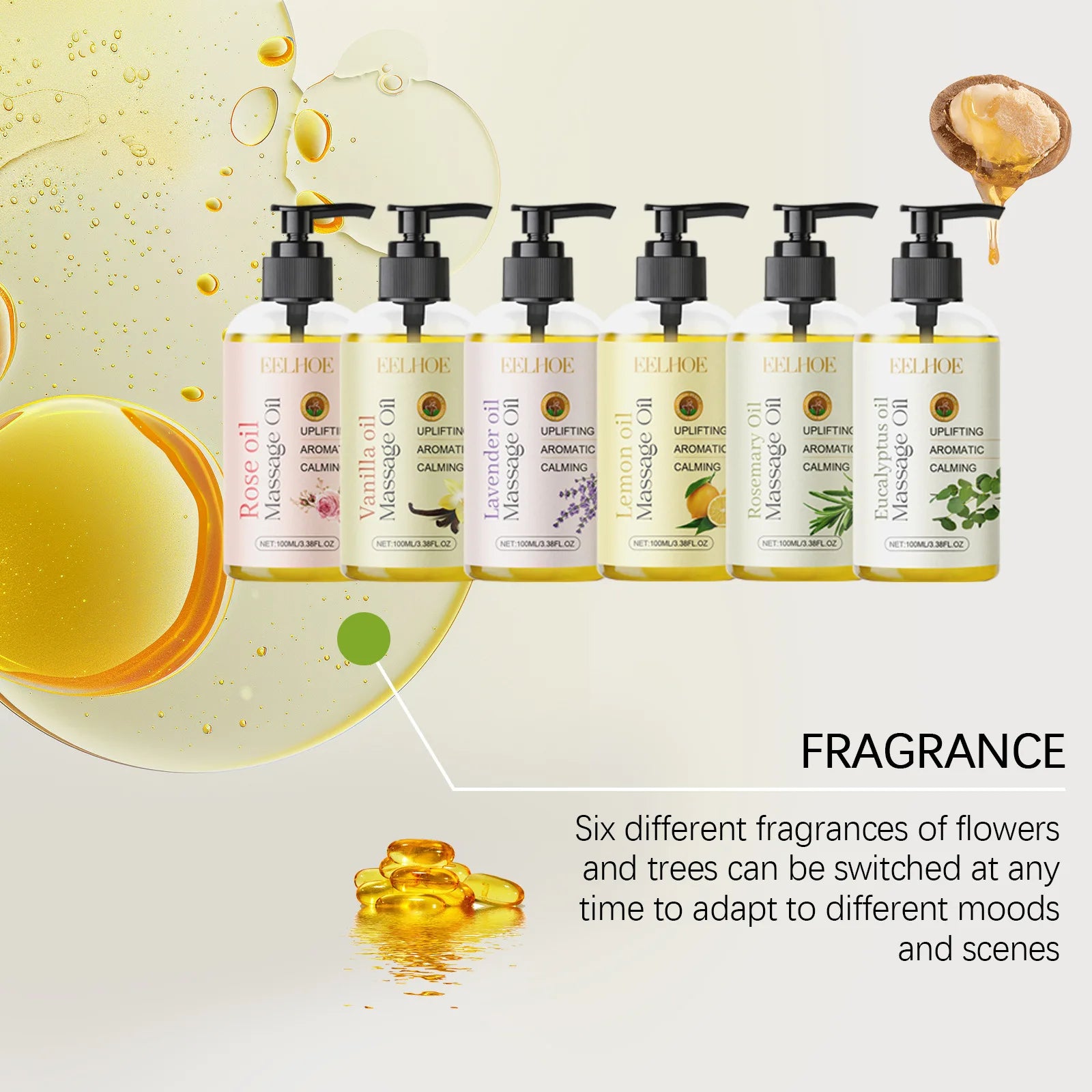 Body Oils for Relaxing Massages Muscle Soreness Relief Physical Fatigue Body Moisturizer Firming Skin Care Native SAP Body Oil