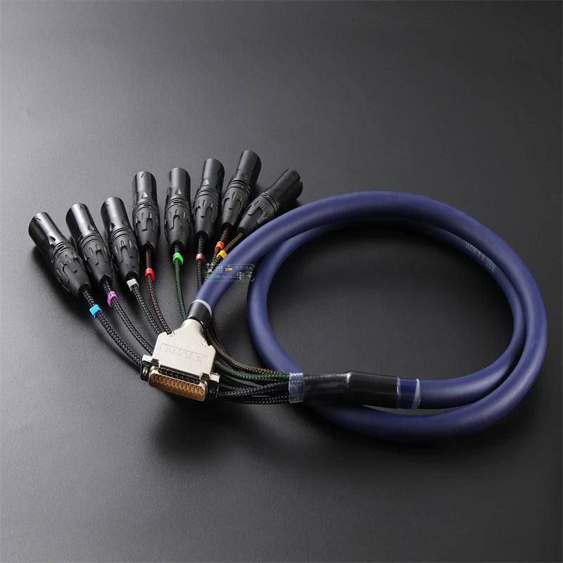 Data Cable DB25 8-way Multi Track Mixer VGA Rainbow Audio Signal Cable DB25 Male to 3 Pin XLR Male/Female,RCA,6.35mm Plug