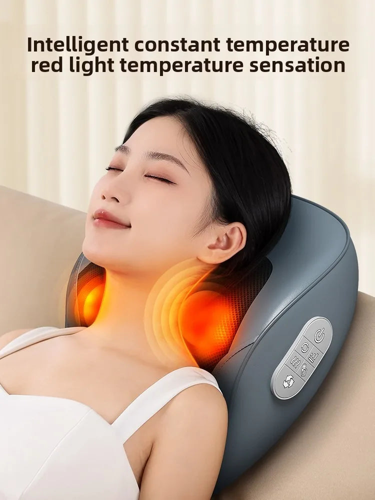 Back Massager for Deep Shiatsu Lower Back Neck Massager with Heat 3D Kneading Massage Pillow Shoulder Legs Gifts for Mom Dad Wom