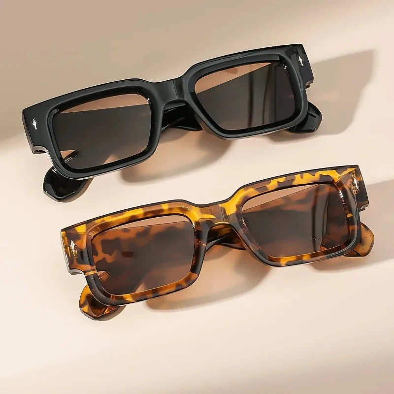 1PC Unisex Retro Square Sunglasses Classic UV Protection Plastic Frame Shades Outdoor Travel Driving Glasses UV400 Eyewear