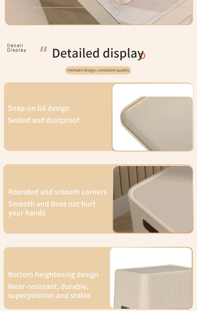 Home Wardrobe Clothes Organizer Plastic Toy Storage Boxes for Bedroom Cabinets Drawers Cosmetic Makeup Doll Accessory Container