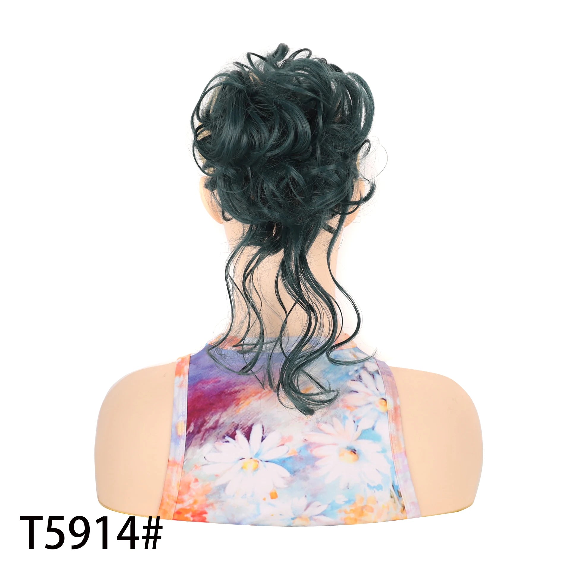 Women's Synthetic Messy Curly Hair Bun Chignon Extension - Elastic Scrunchie Updo Hairpiece for Quick Styling
