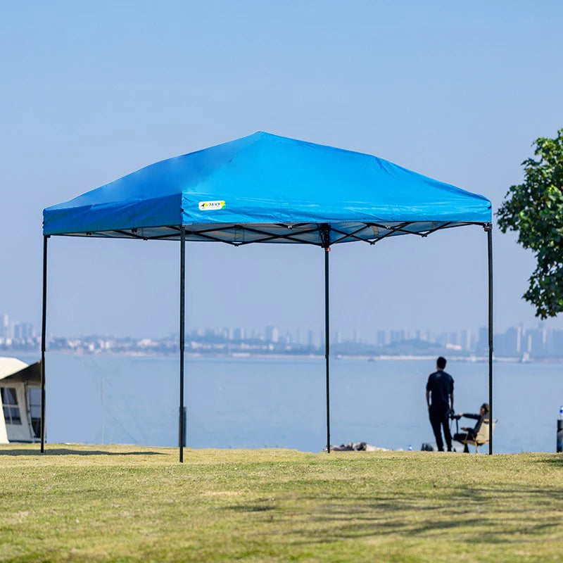 Outdoor pop-up canopy Gazebo Tent beach camping instant canopy 10x10 feet (khaki color) Convenient to carry withWith tugboat bag