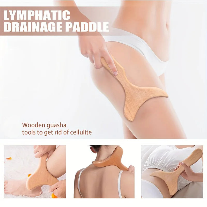 Wooden Massage Tool Gua Sha Body Sculpting Muscle Release Relaxating Pain Relief Therapy for Fitness And Wellness