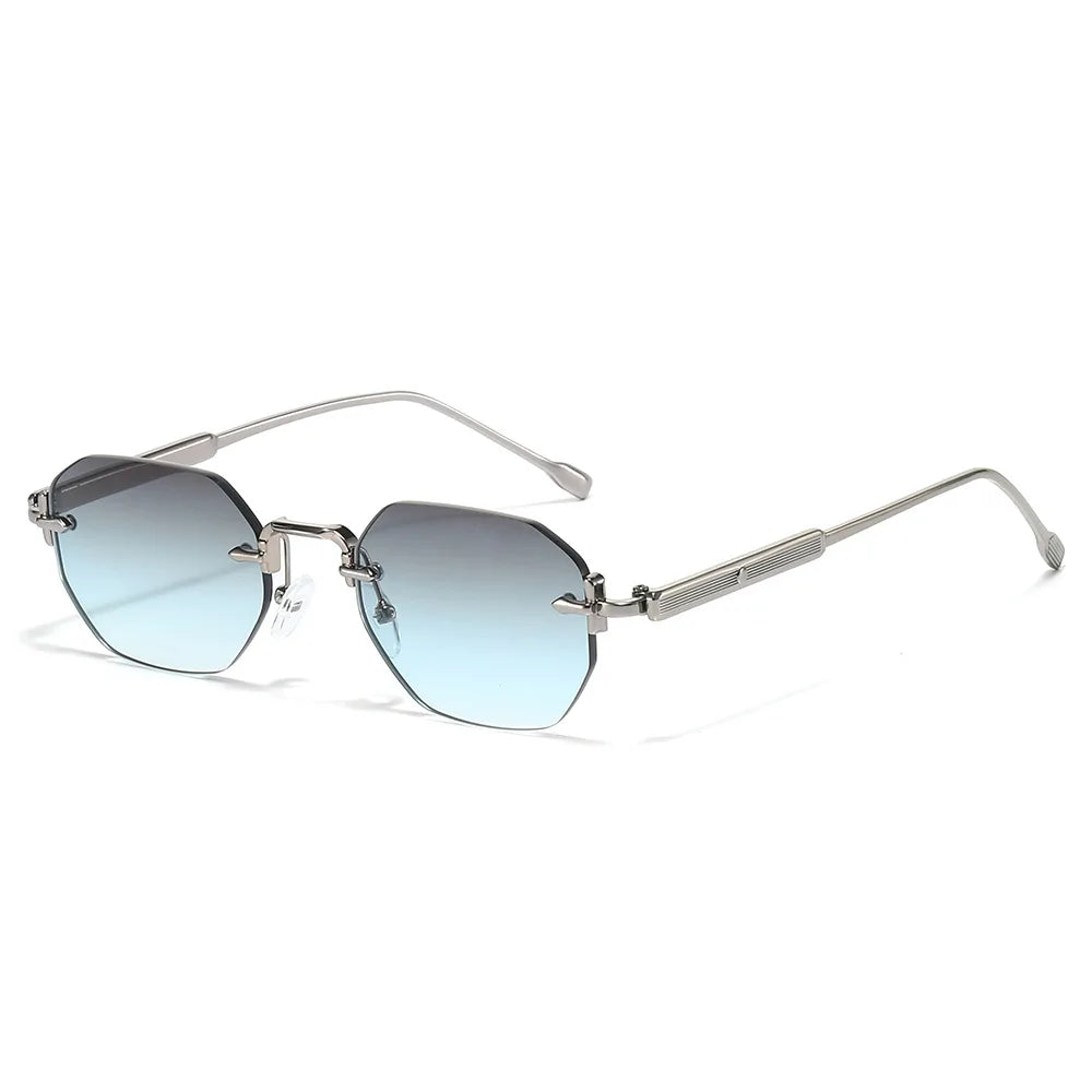 DDDLONG Retro Fashion Rimless Punk Y2k Sunglasses Women Men Sun Glasses Vintage UV400 Outdoor Shades D686