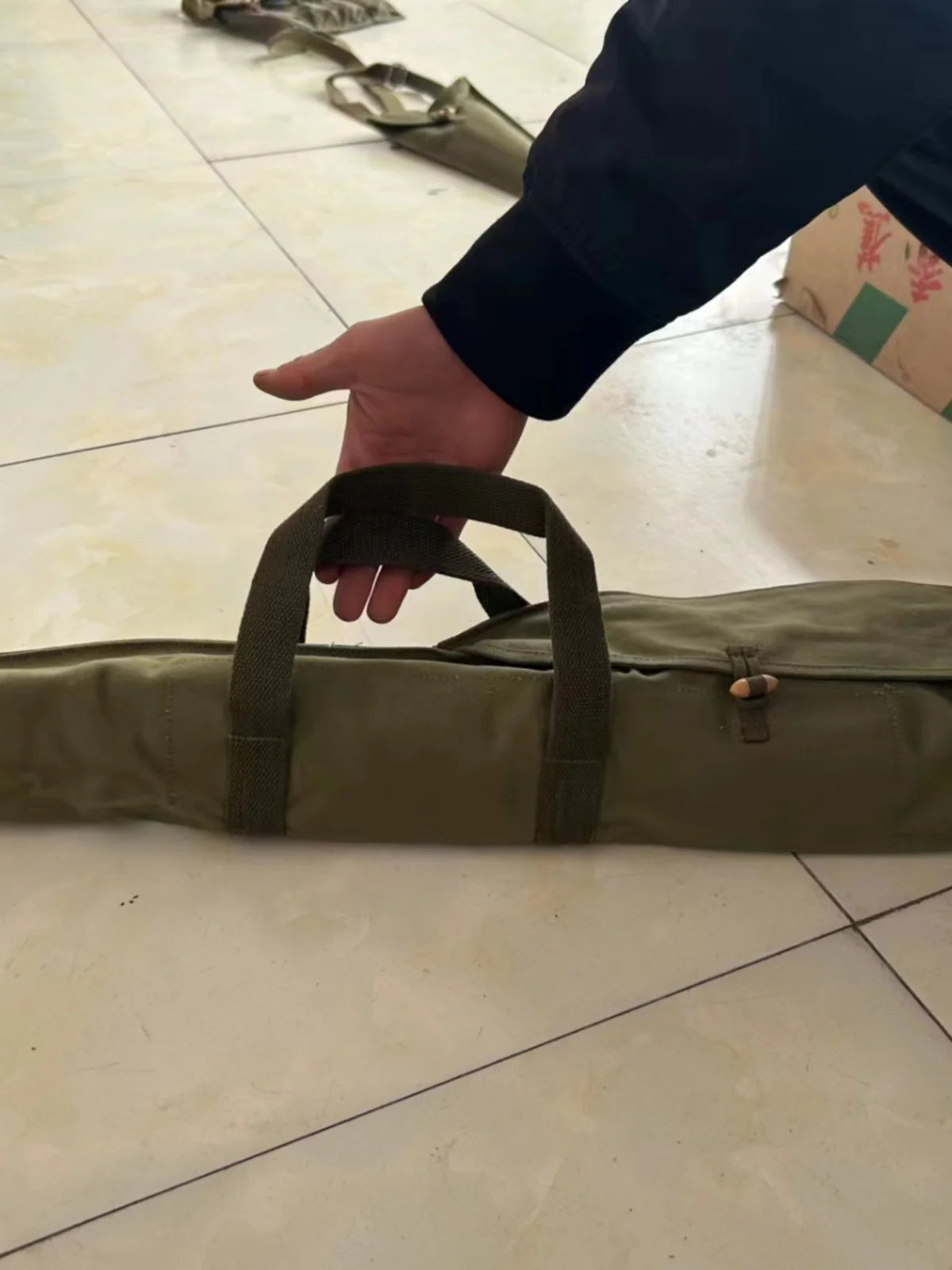 GENUINE ORIGINA SURPLUS VIETNAM WAR Era CHINESE ARMY PLA TYPE 54  Canvas Rifle Bag SKS Covers Pouch with stamp Made BAG105CM