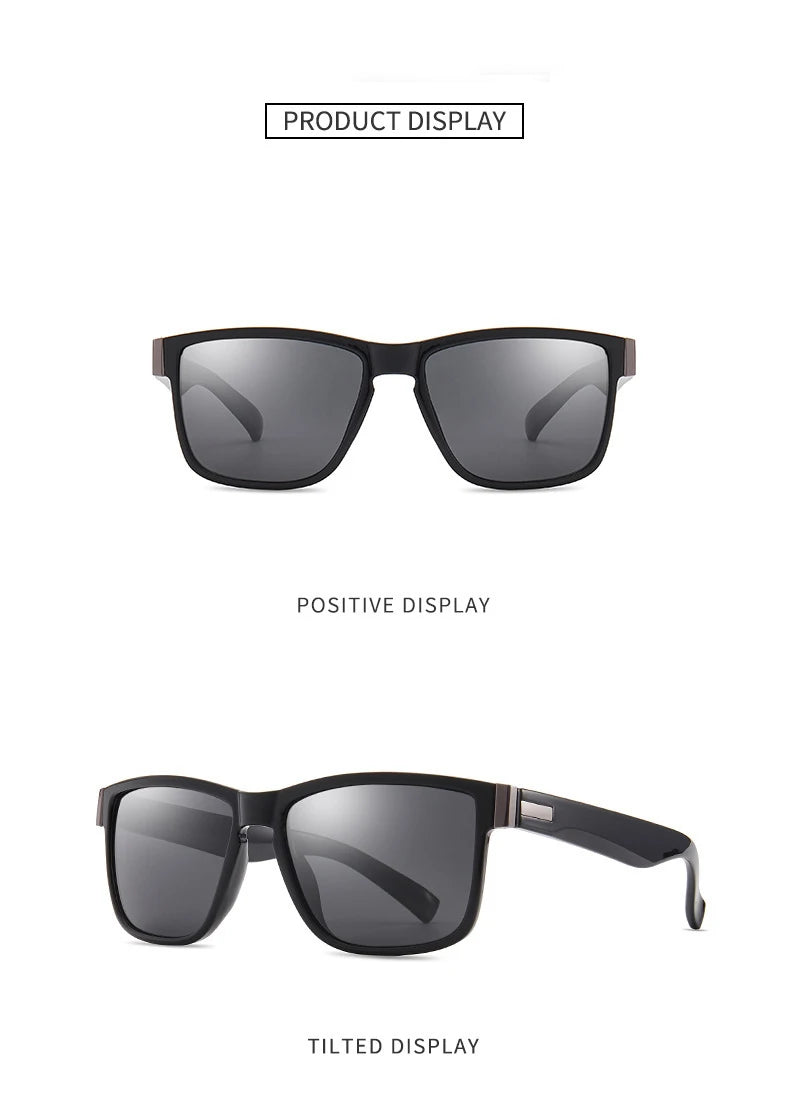 Classic UV400 Sunglasses for Men and Women Fashion Outdoor Sports Fishing Hiking Golf, Travel Square Retro Eyewear