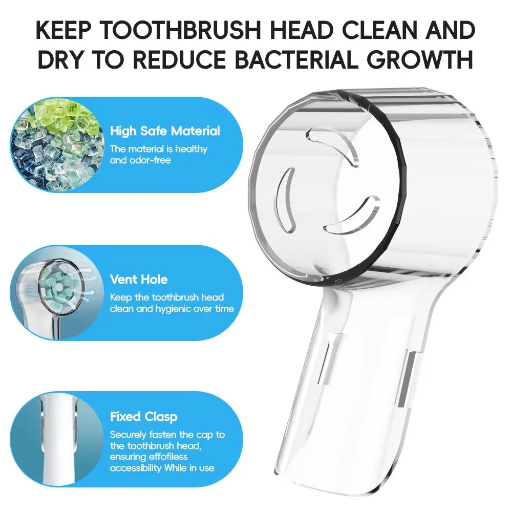 Toothbrush Head Dustproof Covers Caps For Oral B Replacement Brush Heads and iO Series Electric Toothbrush Head Protector 4/8PCS