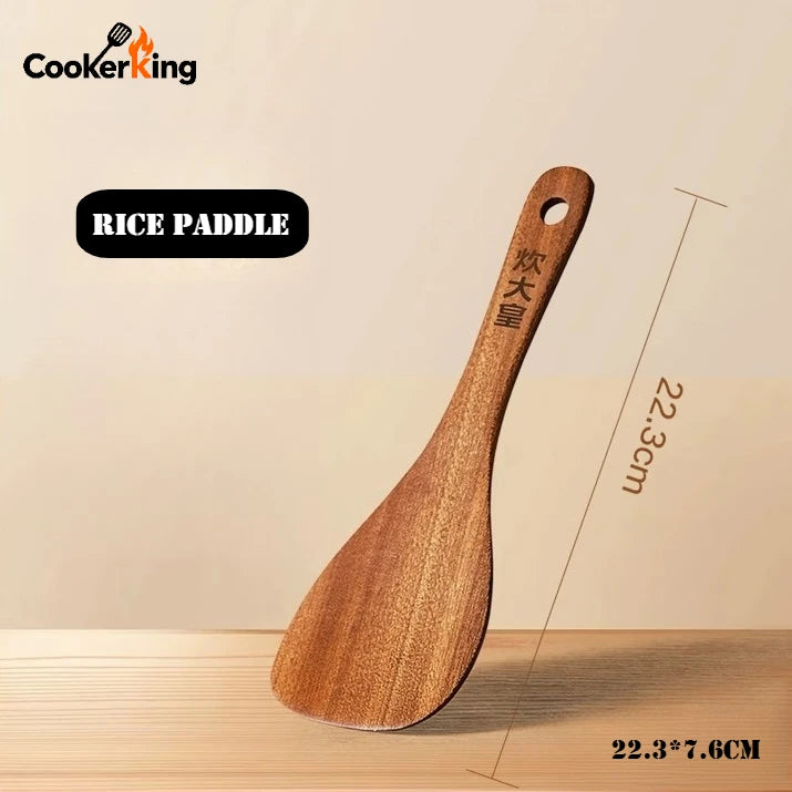 COOKER KING 3in1 Cooking Tool Set Ebony Spatula and Spoon for Family Kitchen Kitchenware Exquisite Kitchen Gift Kitchen tools