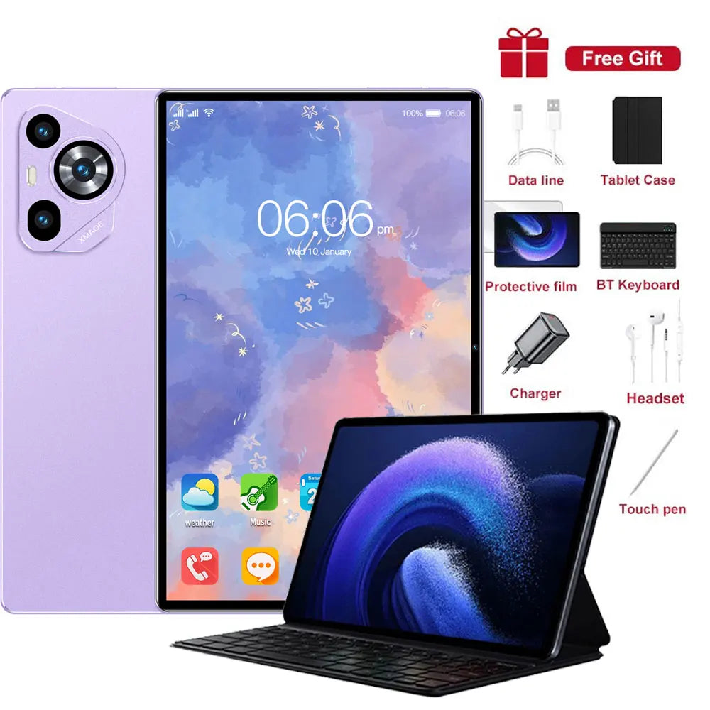 NEW Pad 7s Pro Android 15 Tablets 11.6inch Original Tab 5G Dual Card 12000mAh Tablet PC For Children's Kids With Keyboard Laptop