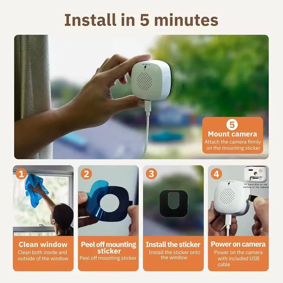 WiFi Camera Safety Monitor Mini 1080P HD Camcorders Indoors Night Version Video Intelligent Camera Security Protection 2026 New