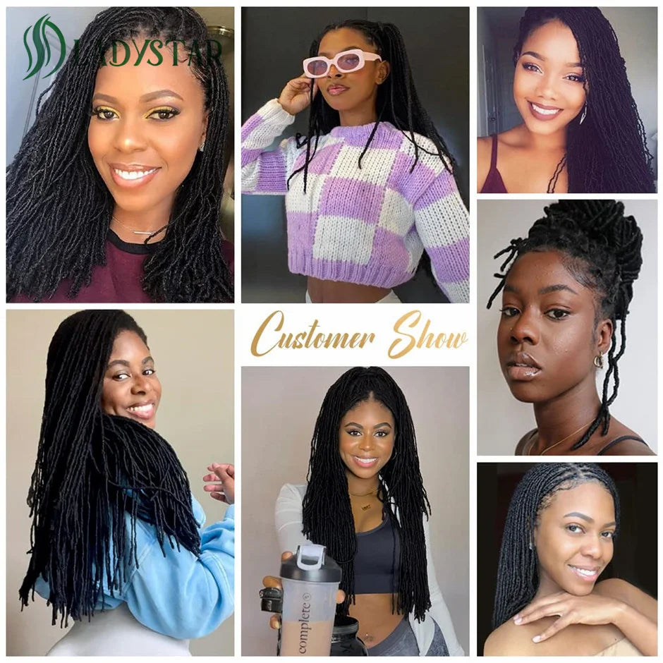 0.2cm Microlocs 100% Human Hair Dreadlock Extensions for Men Women Kids Full Handmade Permanent Loc Extensions