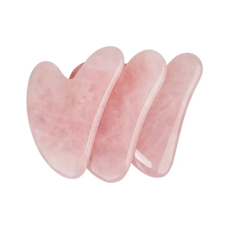 Natural Gua Sha Scraper Board Massage Rose Quartz Guasha Stone For Face Neck Skin Lifting Wrinkle Remover Beauty Care
