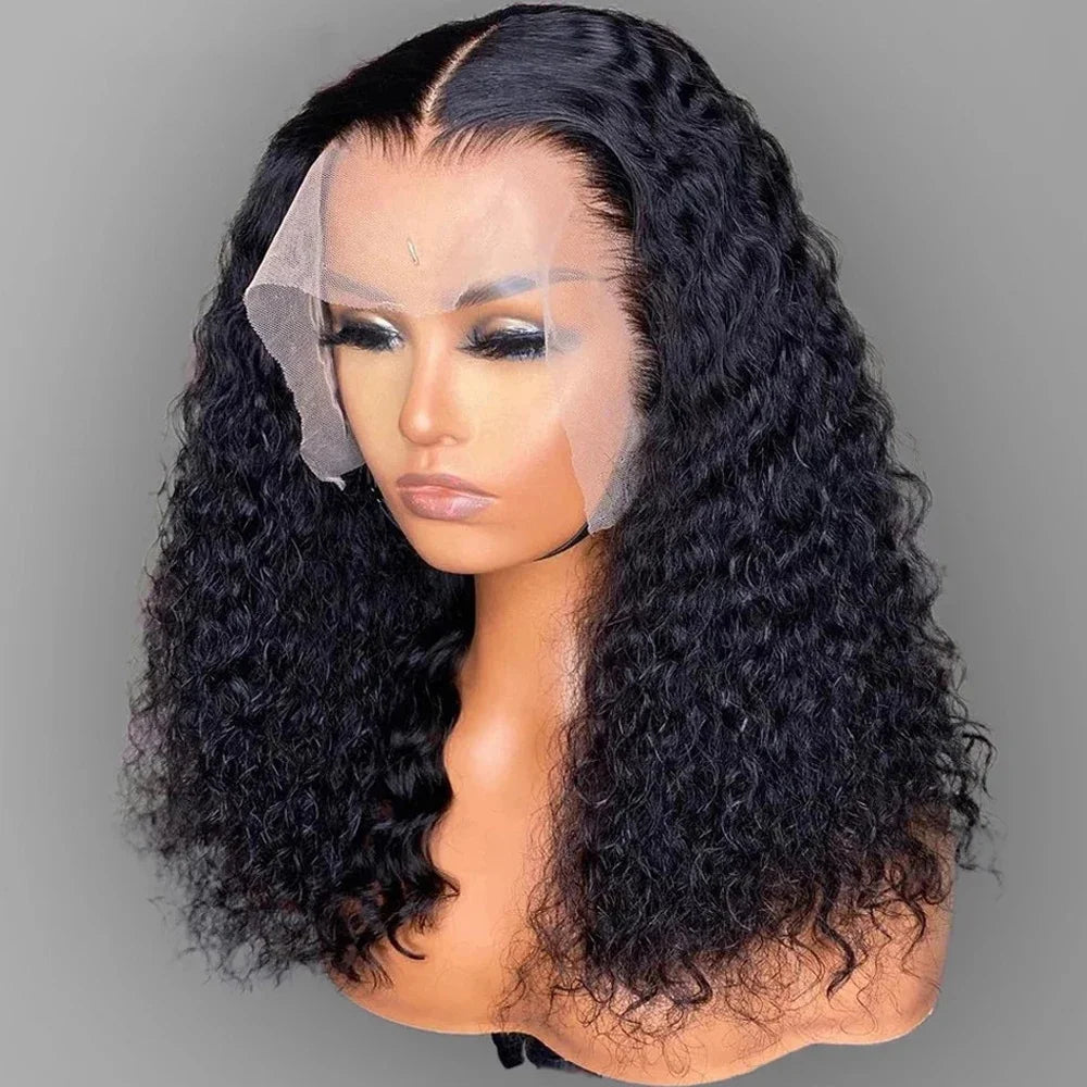 Water Wave Lace Front Wigs for Women Brazilian Closure Bob Wig 13x4 Transparent Lace Frontal Short Wigs Human Hair Pre Plucked