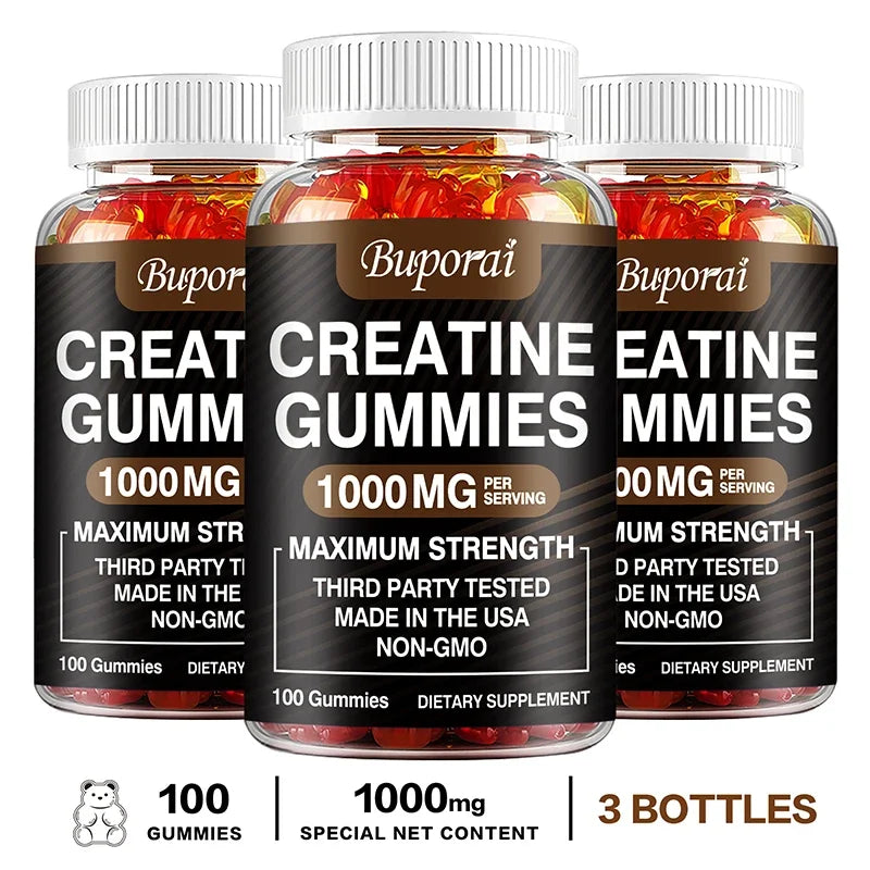 Creatine Monohydrate Gummies - Build Strength, Promote Muscle Growth, Improve Endurance and Energy