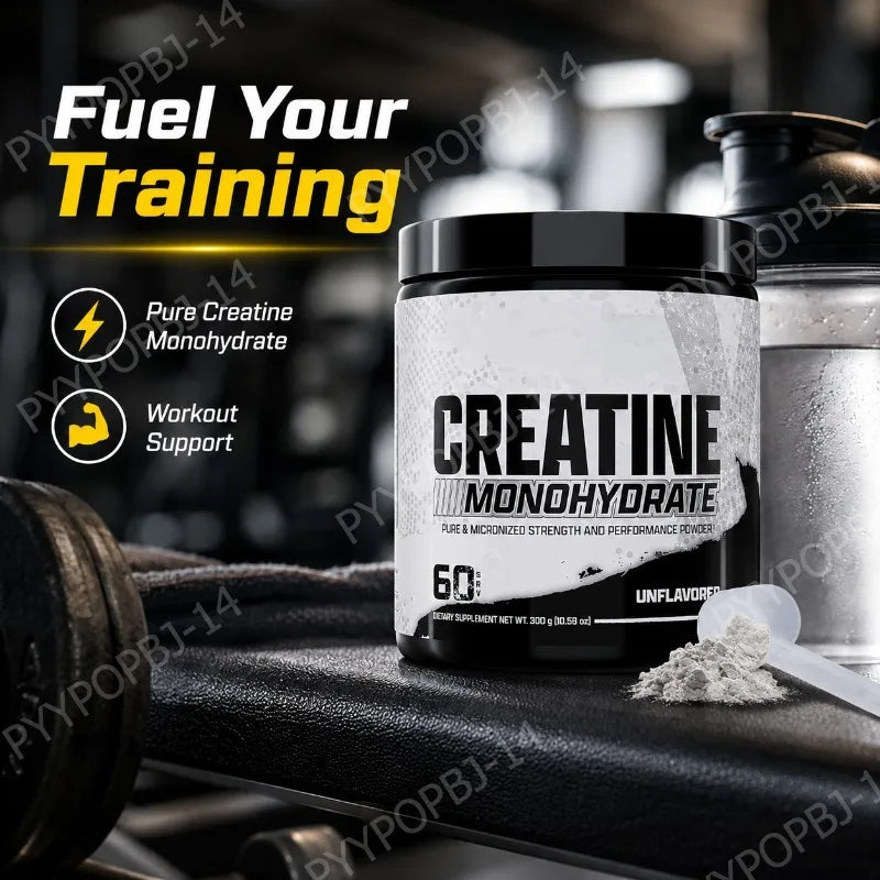 Creatine Monohydrate Powder 5g Per Serving Supports Strength Muscle Recovery Unflavored 60 Servings 300g