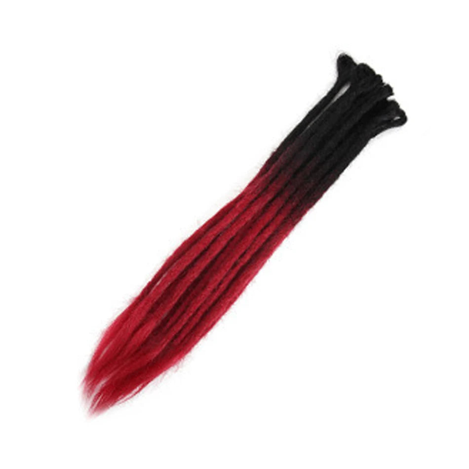 Synthetic Handmade Dreadlocks Hair Extensions Natural Braiding Hair For Black Women Crochet Hair Ombre Colored Crochet Braids