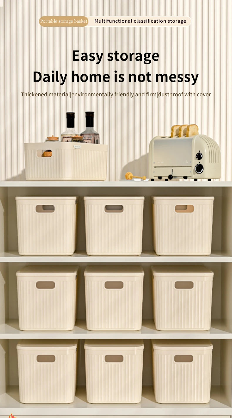 Home Wardrobe Clothes Organizer Plastic Toy Storage Boxes for Bedroom Cabinets Drawers Cosmetic Makeup Doll Accessory Container