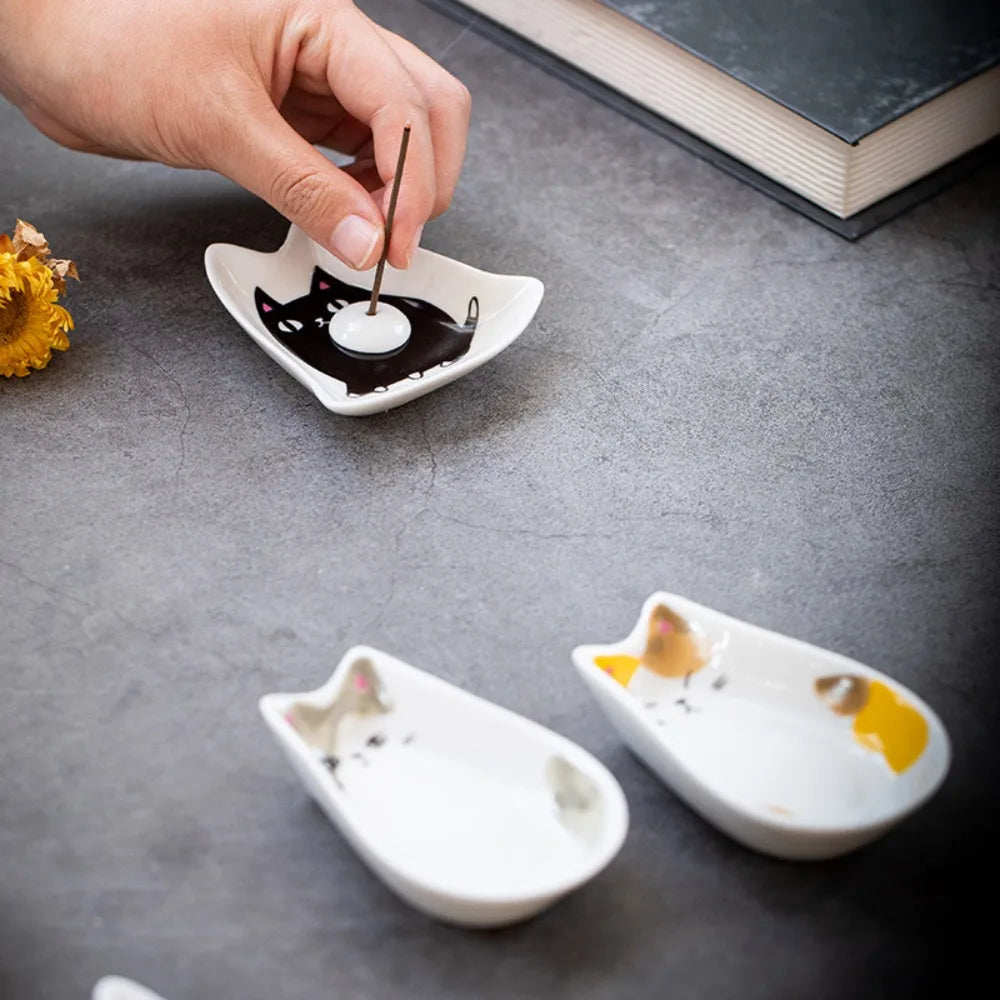 Kitchen Tableware Accessories Decorative Kitten Shaped Mustard Fruit Snack Tray Seasoning Plate Dessert Dish Sauce Dish