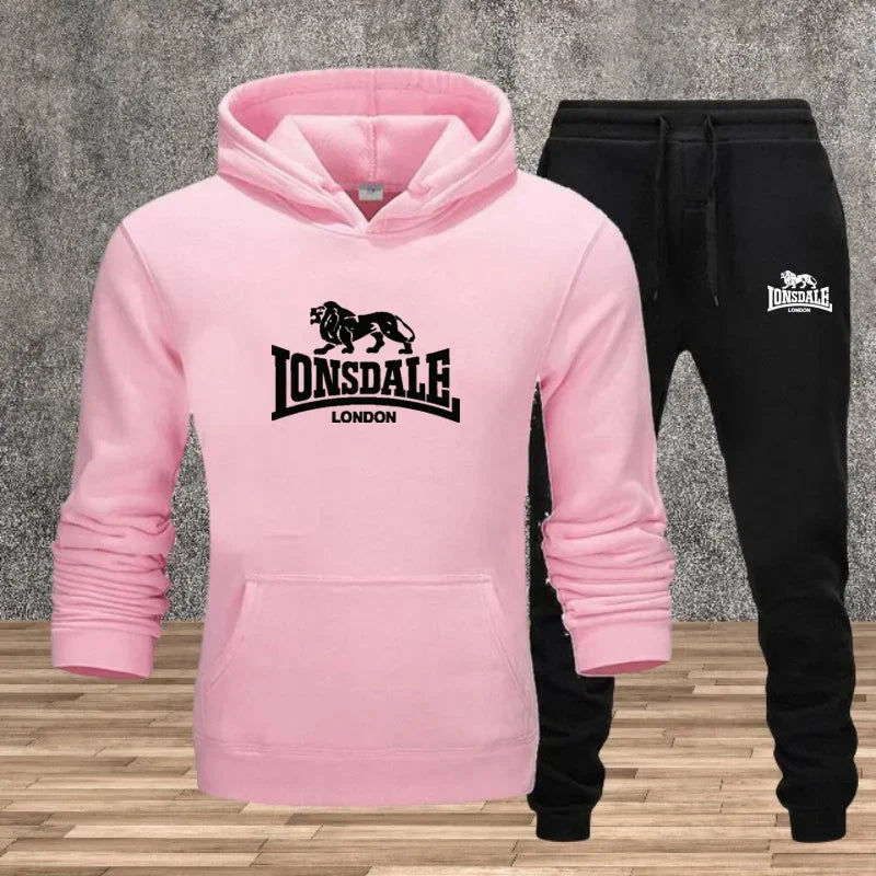 Men's Set Hooded Sweatshirts Sweatpants Autumn Winter Male Daily Casual Sports Jogger Suit 2026 Urban Fashion Hoodies Sportswear