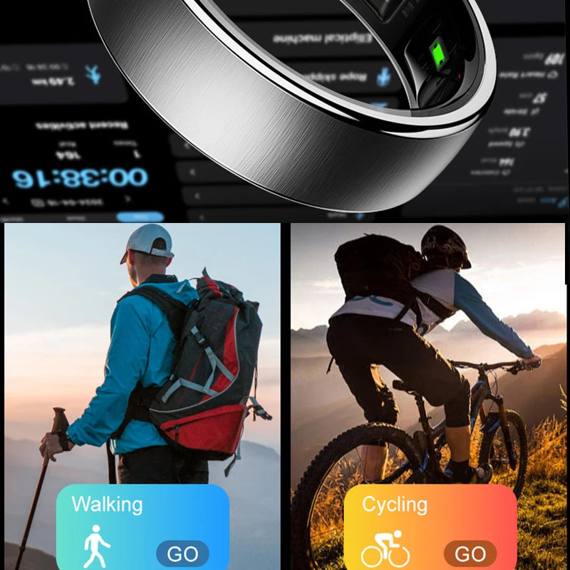 R10 Smart Ring with Charging Case Men Women Health Sleep Heart Rate Monitoring Smartring IP68 & 5ATM Waterproof Multi-sport Mode