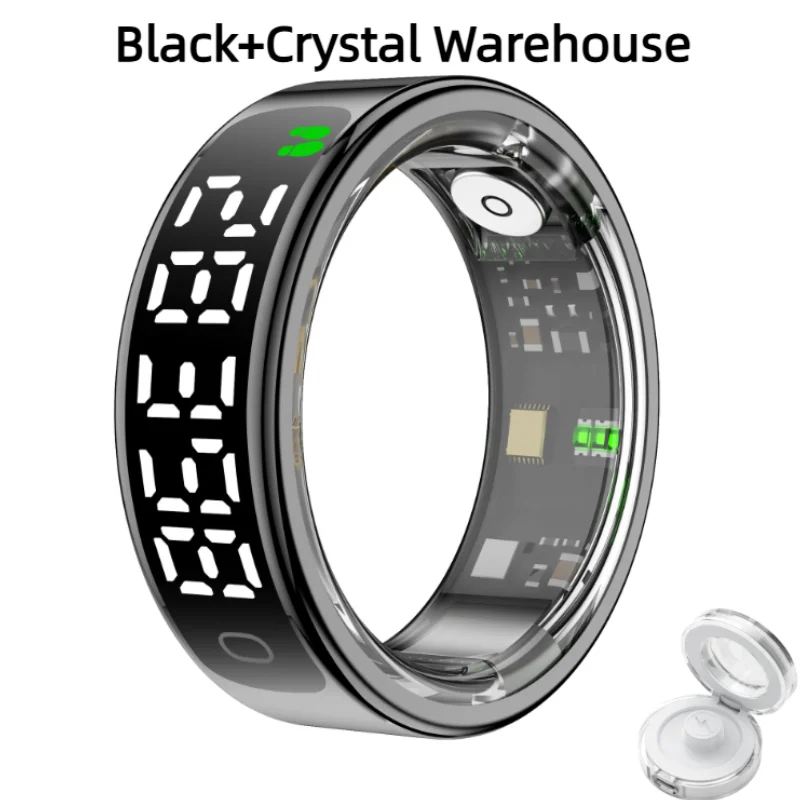 Smart Ring Equipped With An LED Display Featuring Health Monitoring Photo-Taking Capabilities And Extremely Long Battery Life
