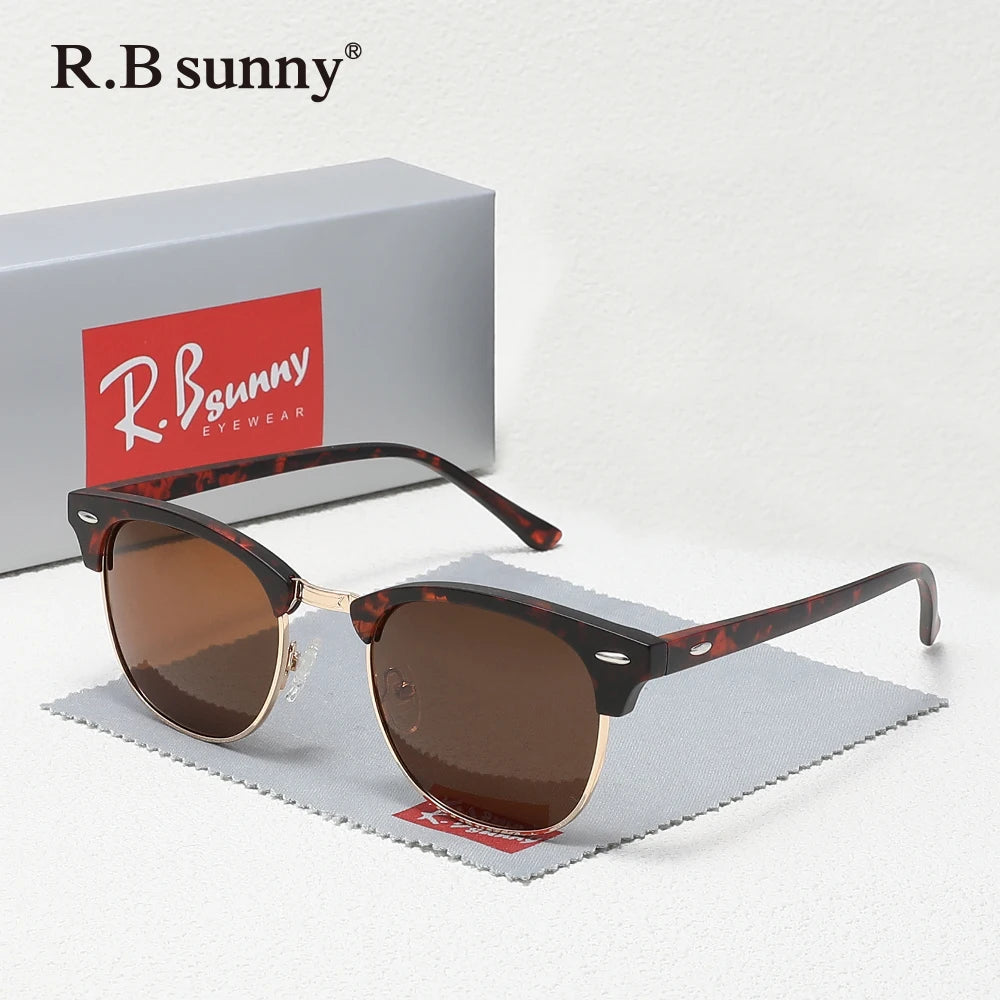 Classic Polarized Sunglasses Men Women Retro UV400 Glasses Male Popular Anti-glare Travel Driving Fashion Eyewear Frames