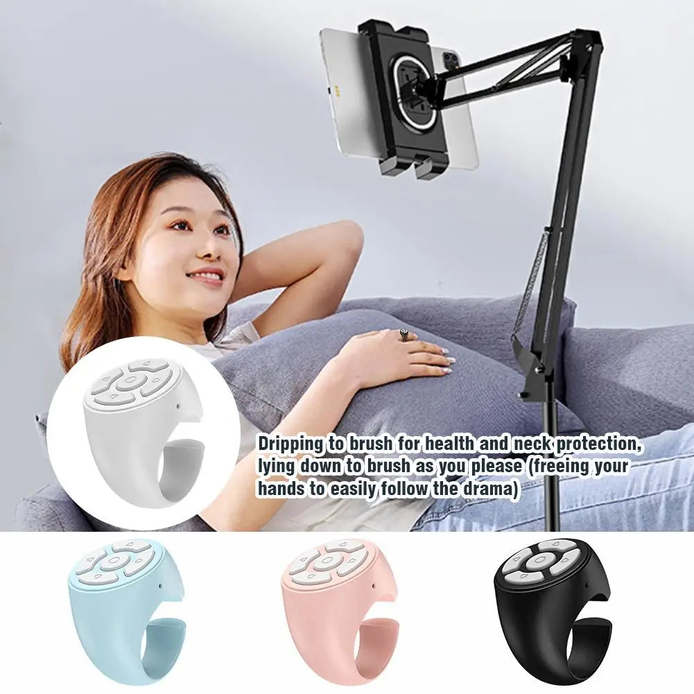 ABS Bluetooth Ring Remote Universal Smartphone/Tablet/Camera Controller Self-Timer for TikTok Page Turner for eBooks