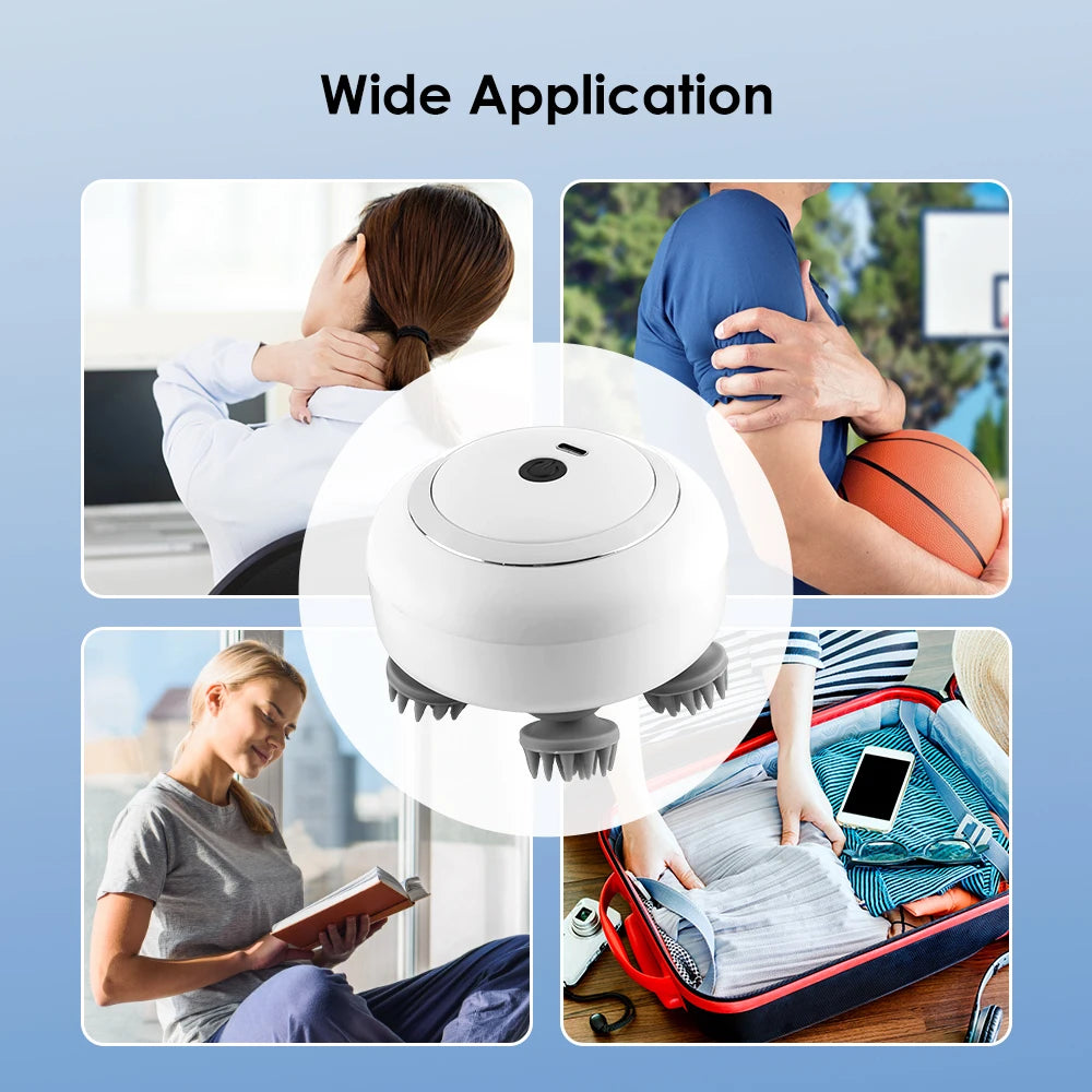 Electric Cat Massager Body Massager Health Care Relax Shoulder Neck Deep Tissue Head Scalp Massage Kneading Vibrating Device