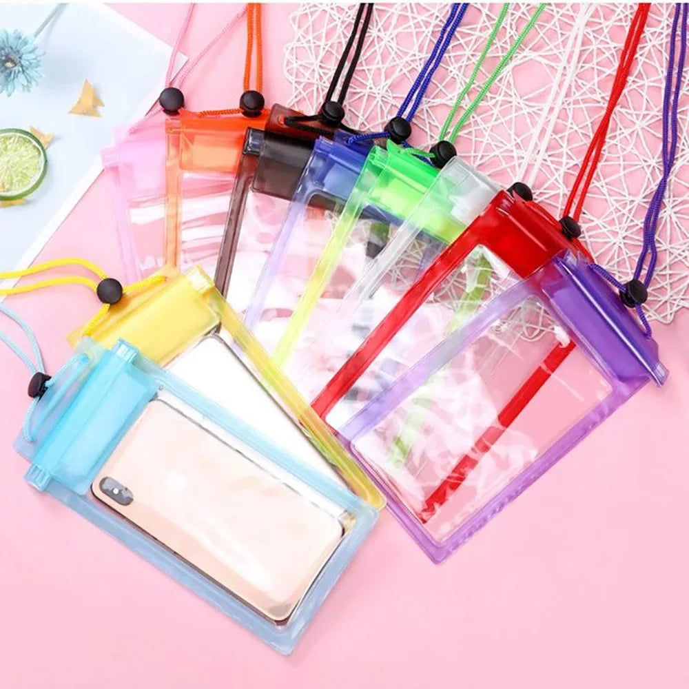 Summer Waterproof Phone Pouch Swimming Beach Dry Bag Phone Case Cover Camping Skiing Holder for iPhone Xiaomi 15 All Cell Phone