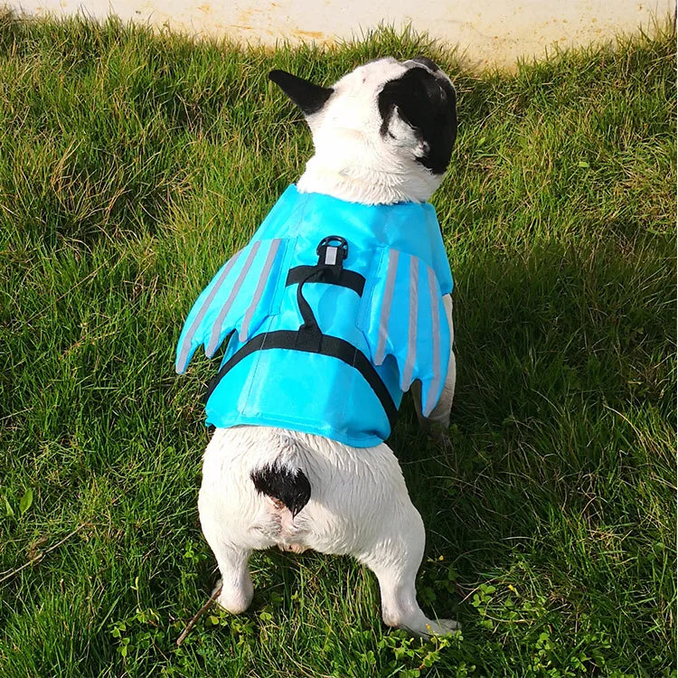 Dog Life Jacket Dog Safety Vest Adjustable Preserver with High Buoyancy and Durable Rescue Handle for Small Medium and Large Dog